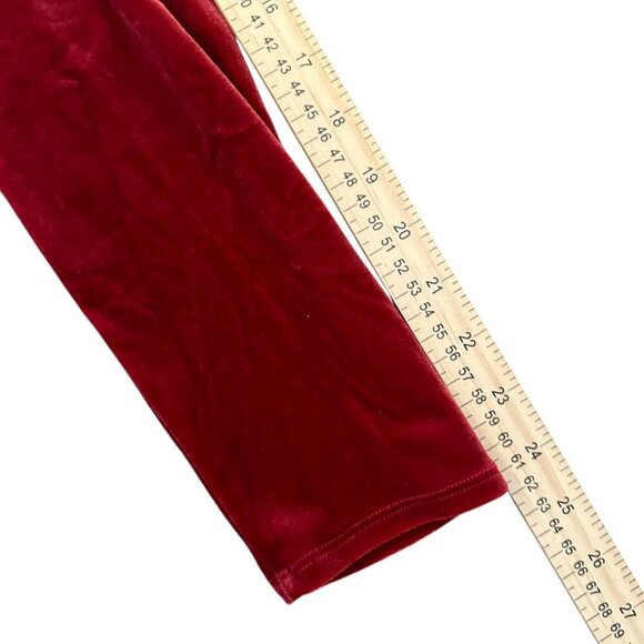 Live to be Spoiled Dress Women's Size Large red velvet long sleeve tiered - Picture 9 of 12